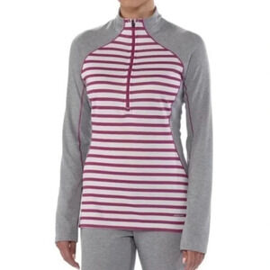Patagonia Capilene 3 Mid-weight Pullover In Red Blue Stripe